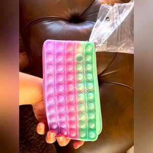 Pastel pencil case, 7 1/2" x 4" new